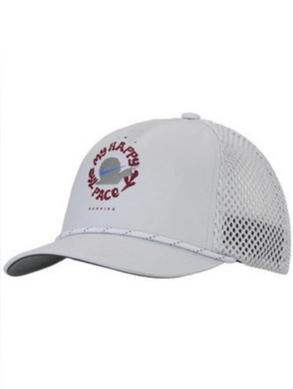 New Nike Pro Dri-FIT Unstructured Happy Pace Cap Pure Platinum/Anthracite